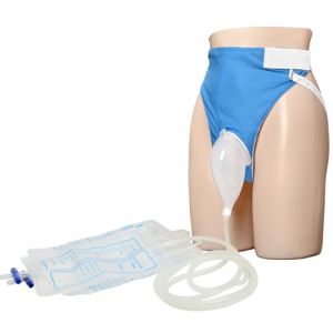 Sac de collecte d'urine pour homme - R&eacute;utilisable et portable - Drainage urinaire avec 2 syst&egrave;mes de sacs de cath&eacute;ter d'urine (bleu-homme) (SJK-EU, neuf)