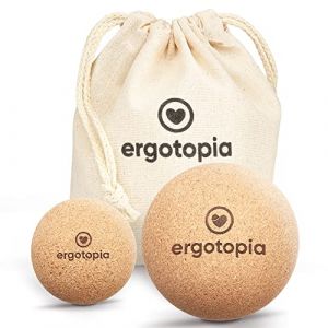 Ergotopia Balle de Massage - Boule d'Automassage en Li&egrave;ge &Eacute;cologique, Antibact&eacute;rien & Durable - Boule de Massage Visage, Dos & Pied pour un D&eacute;clenchement Cibl&eacute; des Points de Tension (Ergotopia GmbH, neuf)