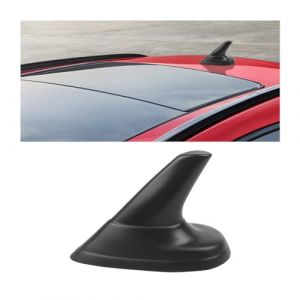 CGEAMDY Décoration D'antenne Aileron de Requin de Voitures, Couvercle de Garniture D'antenne Toit de Voiture, Style Design de Base Adhésive D'antenne pour Signal AM/FM pour Véhicules(Noir) (CGE Auto, neuf)