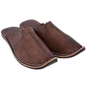babouche mule berbere traditionnel - bout pointu - cuir naturel fabriqué au maroc Artisanal couleur Noir Marron Bleu (Marron, Système Taille Chaussures EU, Adulte, Numérique, Moyen, 46) (TopVenteFrance, neuf)