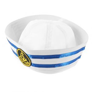 FRCOLOR Chapeau Marin &Eacute;l&eacute;gant Blanc Chapeau Capitaine Yacht Pour F&ecirc;te Costume Accessoire De Sc&egrave;ne Et Confortable Adapt&eacute; Pour Hommes Et Femmes (Different Quality, neuf)