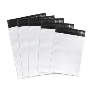 Emerson 50 pi&egrave;ces sacs d'exp&eacute;dition en plastique 45x55 cm | Sac d'exp&eacute;dition avec fermeture autocollante | Blanc opaque | Sacs d'exp&eacute;dition pour v&ecirc;tements, articles (EMERSON SHOP, neuf)