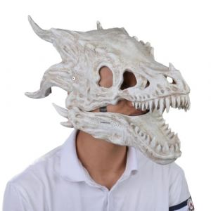 Couvre-visage Dragon Latex | Couverture complète du visage du crâne effrayant dragon,Crâne Effrayant Horreur Dinosaure Crâne Face Cover Costume Party Props (Damilye, neuf)