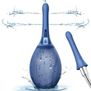 PropoDusche Douche anale Lavement Nettoyage intestinal Femme Monsieur - Douche anale 245 ml Irrigateur Intestinal Anti-retour et filtre Enema Peut être connecté à un tuyau de douche (Bleu Foncé) (TONGMIYA, neuf)