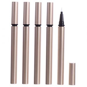 Mipcase Lot De 5 Tubes Rechargeables 1 Ml Pour Eye-liner Liquide Dor&eacute; Mat, Contenant &Eacute;tanche Et Portable, Adapt&eacute; Maquilleurs Et D&eacute;butants Pour Maquillage Voyage (andy wang, neuf)