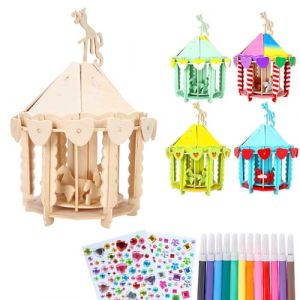 Cadeau Fille Garcon 5 6 7 8 9 10 11 12 Ans Peinture Enfant Puzzle 3D Gommettes Autocollantes Maquette En Bois A Construire Activit&eacute; Manuelle Bricolage Anniversaire Malette Dessin Loisirs Cr&eacute;atifs (You-ger, neuf)