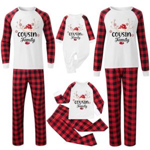 MOVAWAKY Pyjama Famille Assortis Noel,Ensemble Noel Famille Pyjama Noel Famille Vert Pyjama Noel Enfant 10 Ans Deguisement Noel Ensemble Fille BéBé Tenue Pere Noel Adulte Costume Pere Noel (MOVAWAKY, neuf)