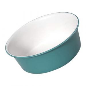 BAZEITFLOW Bac &agrave; Laver Plastique Multi-usages pour Cuisine et Salle de Bain Grand Lavabo Rond Vert et Blanc pour Linge et Nettoyage Quotidien (KINING, neuf)