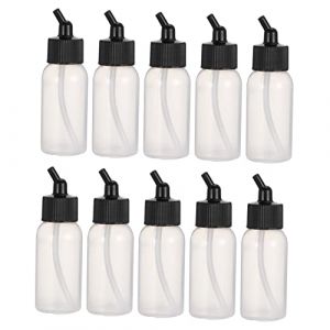 Hemobllo 10 pièces Bouteilles Compte Gouttes Flacon Liquide Peinture pour Art et Bricolage Transparent Réutilisable Durable pour Peinture Maquette et (Leopolerd, neuf)