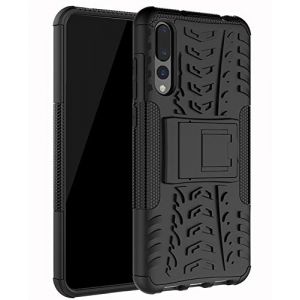 Yiakeng Coque Huawei P20 Pro, Double Couche Silicone Antichoc Full Protection avec Support Housse Etui pour Huawei P20 Pro (Noir) (yiakeng, neuf)