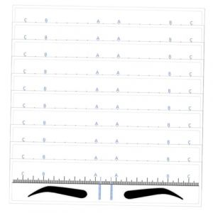CANIGHT 50pièces Règle De Maquillage Pour Sourcils Gabarit De Dessin Pour Sourcils Outil De Forme Précis Pour Microblading Et Maquillage (ZORIYOI, neuf)
