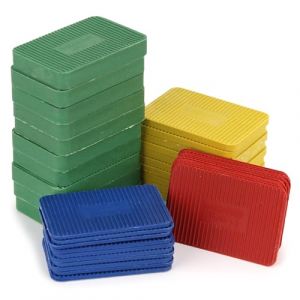 Spesh 40 Pi&egrave;ces Cales Plastique de Reglage 40x60mm Kit Cales de R&eacute;glage Jeu de Cale de Vitrage en Plastique pour Porte, Fen&ecirc;tre - &Eacute;paisseurs Disponibles : 1,5, 3, 5, 10 mm (Spesh-eu, neuf)