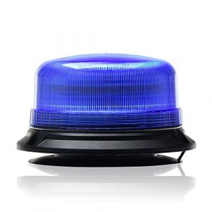 LED-MARTIN&reg; Gyrophare XR20 ECO - 12 V/24 V - Bleu - Base magn&eacute;tique - C&acirc;ble de 3,5 m - Pour police, pompiers, THW - ECE-R65 - Forme compacte (eTradingSolutions, neuf)