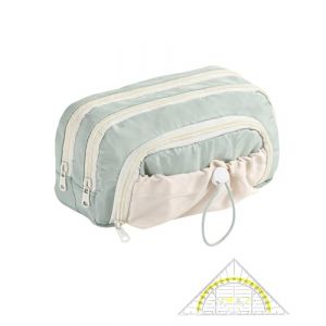 Ceeyoll Ensemble 2 Pi&egrave;ces Trousse Enfant, Trousse, Grande Capacit&eacute;, Multifonctionnel, Grande Trouse, Trousse &Agrave; Crayons pour L'&Eacute;cole Et Le Bureau (Vert) (XINSHANGJUN, neuf)