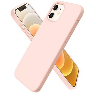 ORNARTO Coque Compatible avec iPhone 12 Mini Case 5,4" en Silicone, Case Fine en Caoutchouc Liquid Silicone Cover Protection Bumper Anti-Choc Housse Étui 5,4 Pouces Rose (ORNARTO FR, neuf)