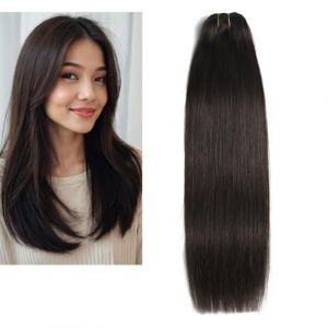 Larafona Hair Tissage Naturel Humain Cheveux Brun Fonc&eacute; 2# Bresilien M&egrave;ches Lisse 100% Remy Virgin Hair Extensions 100g/pc 26inch/65cm (Larafona Hair Extensions and Wigs, neuf)