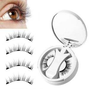 Cils magnétiques réutilisables, Cils magnétiques | Cils magnétiques portables,Cils magnétiques d'aspect naturel avec applicateur, cils magnétiques réutilisables, faux cils magnétiques (Dalea, neuf)