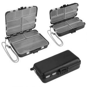 3 Pi&egrave;ces Boite De Rangement Peche Plastique avec Dragonne, 12 et 9 Compartiments, Bo&icirc;te de Rangement &eacute;tanche pour Leurre de P&ecirc;che, pour Leurre de P&ecirc;che (hejiuwenhua, neuf)