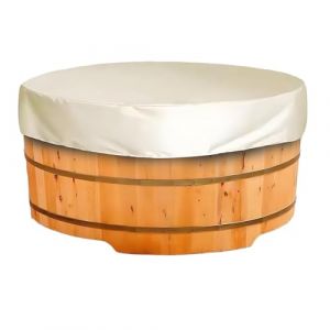 Couverture Ext&eacute;rieure de Bain &agrave; Remous, Couvertures Anti-poussi&egrave;re Pour Meubles Couverture de Baignoire Ronde Couverture de Piscine R&eacute;sistante Couvertures de Meubles de Spa Ext&eacute;rieur(210*30CM-Blanc) (Tideter, neuf)
