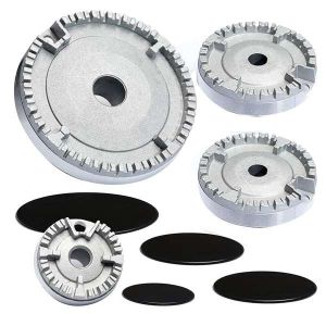 Raucilpy Kit de chapeau de cuisinière, couvercle de cuisinière amélioré, cuisinière à gaz, couronne de brûleur, capuchon de flamme, capuchon de brûleur à gaz, compatible avec la plupart des brûleurs (Rainbow185, neuf)
