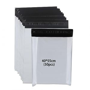 newlng Emballage Colis Vinted 50 pcs Enveloppe Plastique Expedition 40 cm X 55 cm /15.7"X21.6"in Pochette Envoie Colis Vinted Blanc Pochette Envoie Colis Opaque/&eacute;tanche Et R&eacute;sistant &agrave; L'humidit&eacute; (✅FR GRENADINE BOUTIQUE✅, neuf)