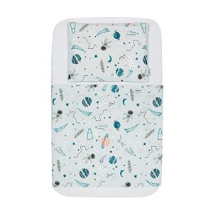 FlyIdeas Drap Housse Cododo 50x83 cm, Parure 4 Pcs avec Protege Matelas, 100% Coton | Compatible avec Berceau Cododo et Matelas Bebe 50x80, 50x83, 50x85, 40x80, 45x80, 50x85 et similaires (ABM CORP Store, neuf)