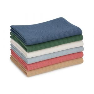 BOSKIMO Torchons de cuisine en coton premium &ndash; Lot de 6 torchons de cuisine en microfibre et &eacute;ponge, torchons de cuisine en coton absorbants, torchons de nettoyage (gaufre) (BOSKIMO, neuf)