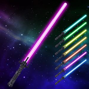 AYESY 7 Couleurs Sabre Laser, 2 en 1 Sabre Lumineux Ep&eacute;es Laser &agrave; LED avec Son Jouet de Sabres Lumineux R&eacute;tractable pour Cadeaux Cosplay Halloween Jeu r&ocirc;le Guerrier Galactique, Griffe de Loup 41-80cm (FairySpring, neuf)