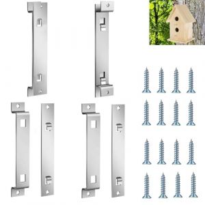 2 Sets Supports de Suspension pour Nichoir à Oiseaux en Acier Galvanisé Support de Montage Antirouille pour Nichoirs pour Sécuriser Les nichoirs à Oiseaux (FelisaHose, neuf)