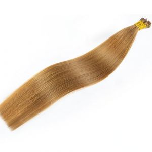 FUIBEJAE Extensions de cheveux en cheveux humains I Tip, marron, 18 pouces, 50G/50S, extensions de cheveux humains Itip, extensions de cheveux Remy, extensions de cheveux pour femmes,8# 45cm (WAROOMGAO, neuf)