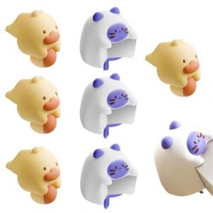 KEWUF Coin de Table Protection Bébé, Protection Coin Meuble, Protege Coin de Table en Forme Canard & Chat, Protection Coin de Table Bébé, Sécurité Enfant pour Bureau, Berceau (8Pcs, Canard4, Chat4) (VicFENG001, neuf)