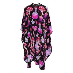 Cape De Coiffure Magie Gothique, Sorci&egrave;re, Champignons Violets Psych&eacute;d&eacute;liques Cape De Salon De Coiffure Perm&eacute;able &Agrave; L'Air R&eacute;glable Coupe Cheveux, Pour Le Dyeing, Adultes, Femme, 140x168cm (MoTaiFenShop, neuf)