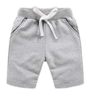 Dingdong B&eacute;b&eacute; Enfant Gar&ccedil;on Et&eacute; Coton Shorts（Gris,6Ans） (Ding dong's Closet, neuf)