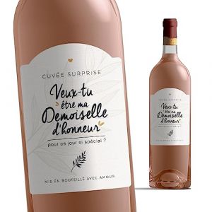 Manahia étiquette bouteille demoiselle d'honneur - Veux-tu être ma demoiselle d'honneur - étiquette vin annonce mariage - demande demoiselle d'honneur - annonce mariage - cadeau demoiselle d'honneur (Manahia, neuf)