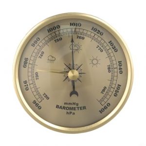 HpLive Station météo précise Baromètre avec thermomètre et hygromètre Boîtier en métal Montage mural Diamètre 90 mm (Focuslifeshop-eu, neuf)