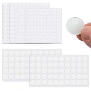 LQUYTA 500 PSC Scratch Autocollant Rond Double Face Adhésifs Ronds 6/10/20mm Ruban Velcro Auto-adhésif Disques Velcro Adapté pour Fournitures Scolaires Cartes de Vœux de Noël (Transparent) (CCtunCanton OÜ, neuf)