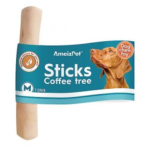 AmeizPet Bois De Cafeier Chien Jouet Indestructible, Os Chien à Macher, Stick a Macher pour Chiens, Naturel Durable Os en Bois Taille M (Ventus artis, neuf)