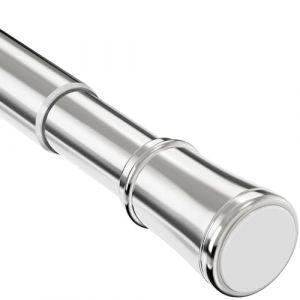 Tige de Tension pour Tente de Douche, Solide Pôle Téléscopique pour Tente de Douche, en Acier Inoxydable, Tente de Douche, Chambre à Coucher, 70-145CM (1 Pièce), Argent (LIEUR, neuf)