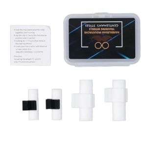 Roue d'entra&icirc;nement &agrave; moustache outil de mise en forme de barbe 4 pi&egrave;ces bigoudi de moustache portable avec bo&icirc;te de rangement pour hommes guidon style de moustache (Iueburu, neuf)