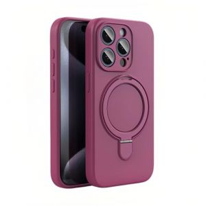 Rokmym Coque en Silicone Liquide Compatible avec iPhone 14 Plus avec Anneau de Support magn&eacute;tique &Eacute;tui Anti-Rayures avec Douce Microfiber pour iPhone 14 Plus 6,7 Pouces,Couleur Prune (Rembcom, neuf)