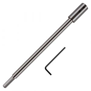 Batheidon Rallonge Foret 254mm pour Forstner, Tige Hexagonale 9,5mm, Acier Haute Teneur en Carbone, pour Trous Profonds et Précis, Inclut Vis de Réglage et Clé Allen (Batheidon Official, neuf)