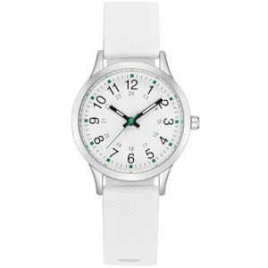 CIVO Montre-Enfant Fille-Garcon 4-12 Ans - Bracelet en Silicone Blanc Analogique Étanche Montre Garçon Rond Simple Leumieux Facile à Lire Quartz Montre Adolescent, Cadeau Fille 10 Ans (YIRAN Fashion, neuf)
