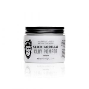 Slick Gorilla Pomade à l’Argile pour Hommes | 75 ml | Tenue Forte | Finition Mate Naturelle | Pomade Non Grasse pour Cheveux Texturés, Ondulés ou Épais | Facile à Rincer (Luxicon, neuf)
