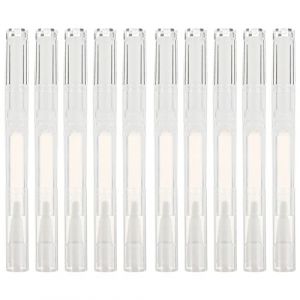 VALICLUD 10pièces Tubes Transparents Vides Lot Pour Stylos Rotatifs Pointe Pinceau Huile Ongles Applicateur Gloss Lèvres Liquide Cosmétique Blanc (Cedongh, neuf)