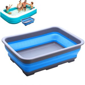 Pediluve Piscine, Bassine Pied, Bassine Pour Bain De Pieds Pliable AntidéRapant, Accessoires Pour Piscine, 37x27x11.8cm, Pour éChelles Piscines, Rincez Vos Pieds, Garde La Piscine Propre (Bleu) (xinmiaoshangdian, neuf)