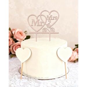 HUVZOR 3 pi&egrave;ces D&eacute;coration de g&acirc;teau en bois - D&eacute;coration de mariage - Mr & Mrs - D&eacute;coration g&acirc;teau mariage - D&eacute;coration de g&acirc;teau de mariage - D&eacute;coration g&acirc;teau de mariage - D&eacute;coration de g&acirc;teau (Volumetech OU, neuf)
