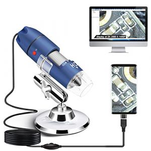 Ninyoon Microscope Numérique USB 2K pour PC Android, Microscope 40-1000X Super HD Caméra Endoscopique pour téléphone Portable Android et Tablette Windows Mac Chrome Linux – Ne pour iPhone iPad (Ninyoon, neuf)