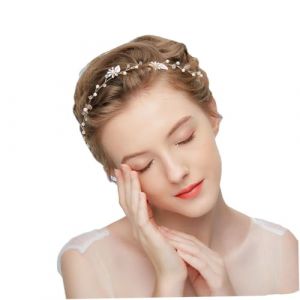 Diadème Feuilles Vigne Cheveux Bande De Mariée Perle Bandeau Cheveux Perle Vigne Cheveux Bande De Mariage Bande De Cheveux Perle Cheveux Accessoires De Mariage Grennery Bandeau Healvian (Le Sengyu, neuf)
