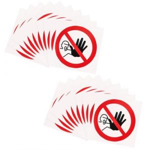 Panneau interdit d'accès non autorisé, 20 Pièces, rond signalisation industrielle interdiction du travail, Stop! Accès Interdit, résistant aux intempéries, Panneaux de sécurité, 10 x 10 cm (EUROEDI SPEDITION, neuf)