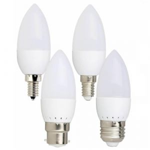 RZL &Eacute;clairage, Lot de 10 ampoules LED globe en forme de bougie AC220 V B22/E27/E14 3 W 5730 SMD for lustre de maison(Natural Light,B22 3W Candle) (Shenzhen Nanshan Ruiziliang Electronic Firm, neuf)